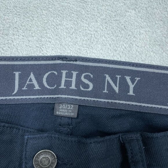 Jachs NY Mens Navy Pants Size 34/32 Stretch Cotton Blend Slim Fit a0832 - Picture 2 of 6